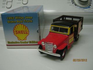 1953 Willys Jeep Stake Bed Truck Shell Oil 1 25 Scale