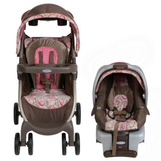 Graco FastAction Baby Stroller & SnugRide 30 Infant Car Seat Travel
