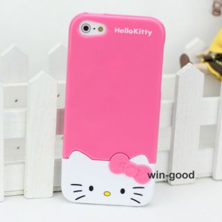 Girl Fashion Candy Bow 3D Hello Kitty Hard Back Case Cover for iPhone