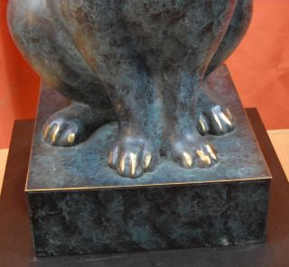 Decorative Cotton Tail Hare Jack Rabbit Bunny Brass Statue Art Deco
