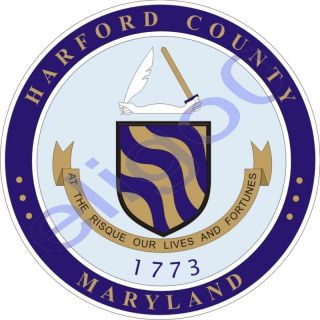 1x Sticker Harford County Seal Maryland Bumper Decal