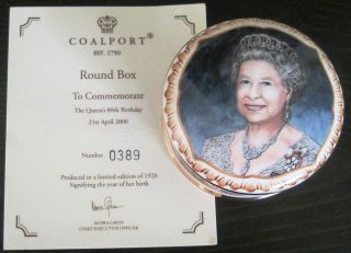 HM Queen Elizabeth II 80th Birthday Trinket Box Coalport Ltd. Edit