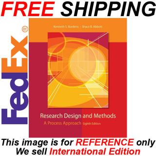 Research Design and Methods 8th edition by Bordens #International