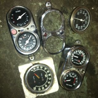 Old Harley Davidson Speedometer Parts Lot Shovelhead Dyna Sportster