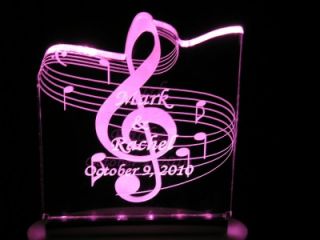 Personalized Birthday or Any Occasion Music Cake Topper Optional LED