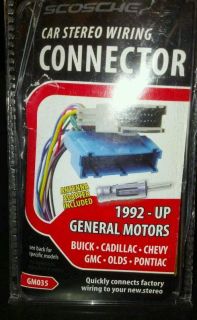 Scosche Car Stereo Wiring CONNECTOR 1992 Up GM 035 Buick Cadillac