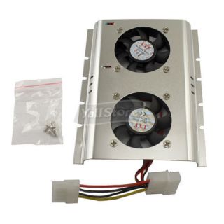 New 3 5 SATA IDE Hard Disk Drive HDD 2 Fan Cooler for PC