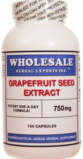 Grapefruit Seed Extract Convenient 750mg One A Day Caps