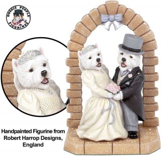  Highland Terrier White Wedding Robert Harrop Dog Figurine Statue DP199