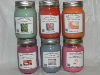 lot of (6) 16oz soy candles an get one 6cell clam shell mold pick your