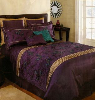  Linens Iridescence 6 Piece King Comforter Bed in A Bag Set