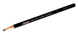 Sharpie 12 China Wax Markers Grease Pencil Black New