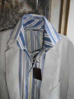Henry Grethel Mens Jacket Sport Coat Blazer Natural 100 Linen NWT$ 175