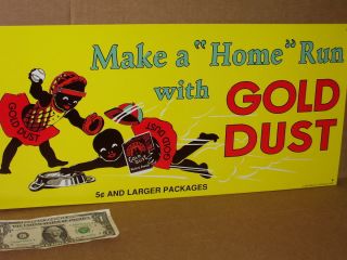 BASEBALL SIGN Make a HOME RUN with GOLD DUST Washing Powder SHOWS Old