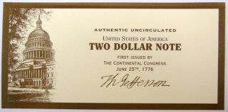US Currency 2003A $2 Two Dollars Federal Reserve Note Cleveland 22K