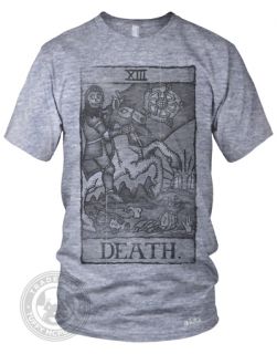 DEATH TAROT CARD Vintage Skeleton American Apparel TR401 T Shirt M   A