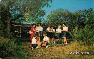 Mathis Texas Camp Green Hill Purple Sage Girl Scout Council Postcard