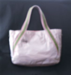 Goldie Large Stylish Durable Shopping Tote Bag White Pink Mint Limited