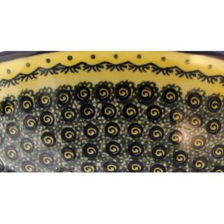 Polish Pottery 10 Berry Bowl / Strainer   Pattern DU1   1183 DU1