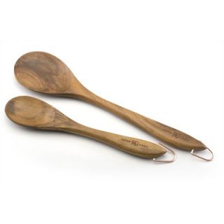 Paula Deen 2 Piece Solid Wood Spoon Set, 10 and 13