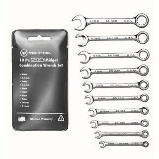 Wright Tool 10 Pc. Miniature Combination Wrench Sets   10pc miniature