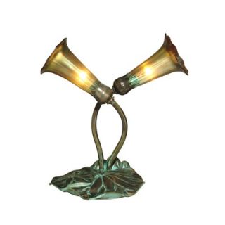 Dale Tiffany 11.5 Lily Two Light Accent Table Lamp in Antique Bronze