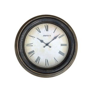 Maples Clock 15 Molded Wall Clock in Black Antique