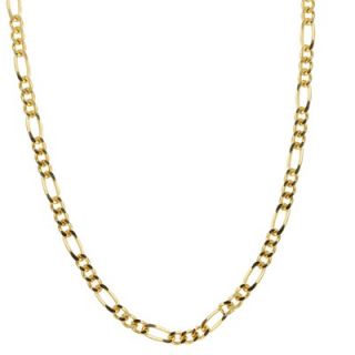  Caribe Gold 14k Gold over Silver 18 inches Figaro Chain   VC181 18