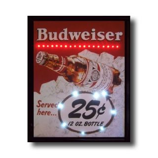 Neonetics 25 Cent Budweiser Lighted LED Poster   2BUD03 Budweiser 25