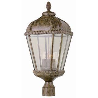 TransGlobe Lighting Outdoor 26.25 Post Lantern in Burnished Rust