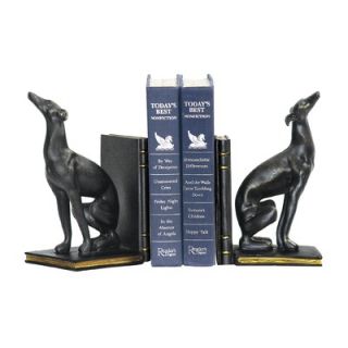 Sterling Industries Greyhound Bookend in Black (Set of 2)