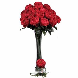 Nearly Natural 31 Large Rose Stem in Red (Set of 12)