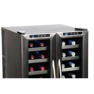 Whynter 32 Bottle Dual Temperature Zone Wine Cooler   WC 321DD