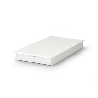 South Shore Twin 39 Platform Bed with Drawer in Pure White