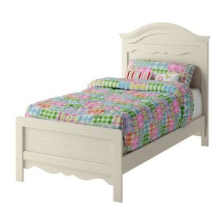South Shore Summer Breeze 39 Twin Panel Bed in Distressed White Wash
