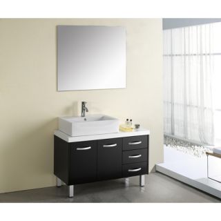 Tilda Single 39.4 Bathroom Vanity Set in Black