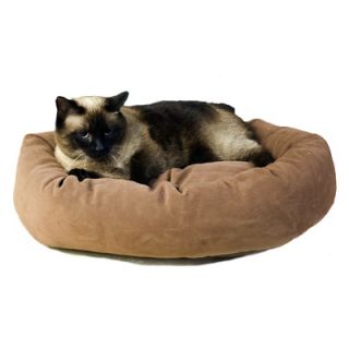 Everest Pet Microfiber Bagel Dog Bed in Caramel   0147 Caramel