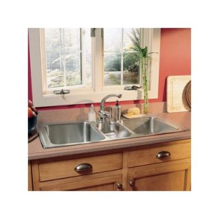 Elkay Gourmet 22x43 Self Rimming Triple Bowl Kitchen Sink with