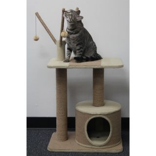 Recycled Paper Rope Cat Perch with Teasers and Condo