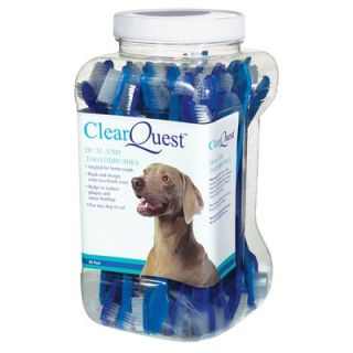 ClearQuest Dual End Pet Toothbrushes 50 Canister