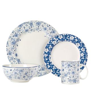 Pfaltzgraff Blue Meadows Dinnerware Set in Blue and White   Blue