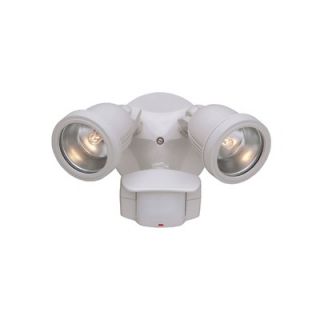 Designers Fountain Motion Detector 180 Degree Twin Light in White