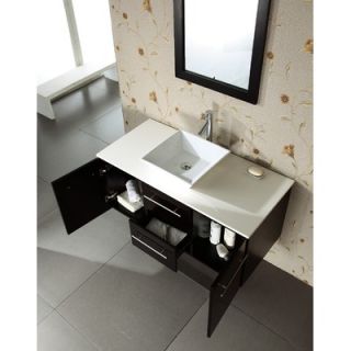 Virtu Ultra Modern Marsala 47.2 Wall Mounted Single Bathroom Vanity