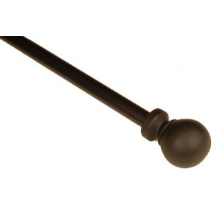 BCL Drapery Hardware Classic Ball Curtain Rod in Black