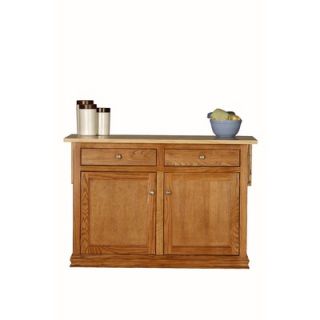 Eagle Industries Classic Oak 53 Kitchen Island with Flip Up Butcher
