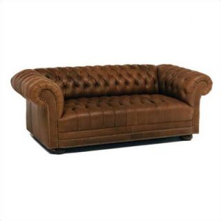 Distinction Leather Tufted Chesterfield Leather Loveseat   653 62