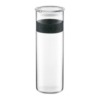 Presso 64 oz. Glass Storage Jar with Silicone Band in Black