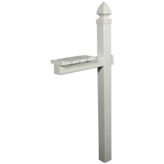 Solar Group Deluxe Plastic Crossarm Mailbox Mounting Post in White