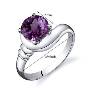 Oravo Smooth Seduction 1.75 carats Solitaire Ring in Sterling Silver