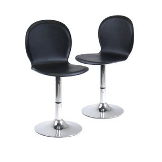 Winsome Shell Faux Leather Swivel Dining Chairs (Set of 2)